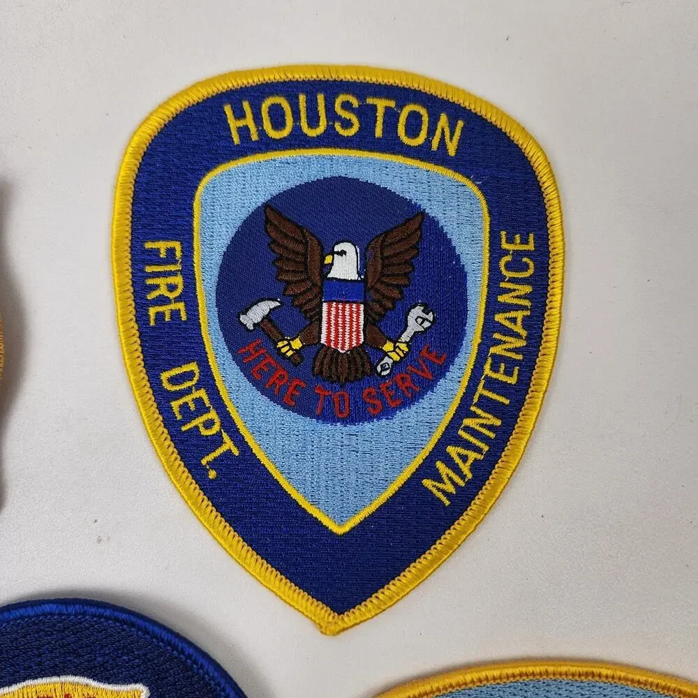 Lot of 5 Texas Fire Department Patches El Paso County Houston & Ft Sam Houston